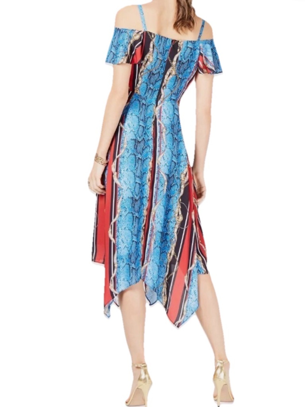 INC international Concepts midi dress Sz 4 asymmetrical - Picture 2 of 12